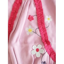 Bluzeczka - tunika z marszczeniem różowa