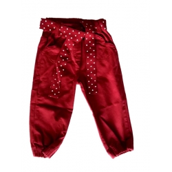 Spodnie z paskiem czerwone