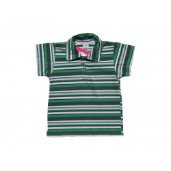 Bluzeczka Kubuś - zielone, grafitowe, białe paseczki
