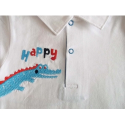 Koszulka polo z krokodylkiem biała