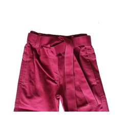 Spodnie z paskiem różowe