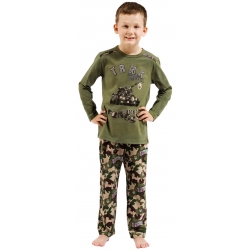 Piżama chłopięca z wzorem wojskowym