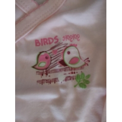 Koszulka różowa z ptaszkami